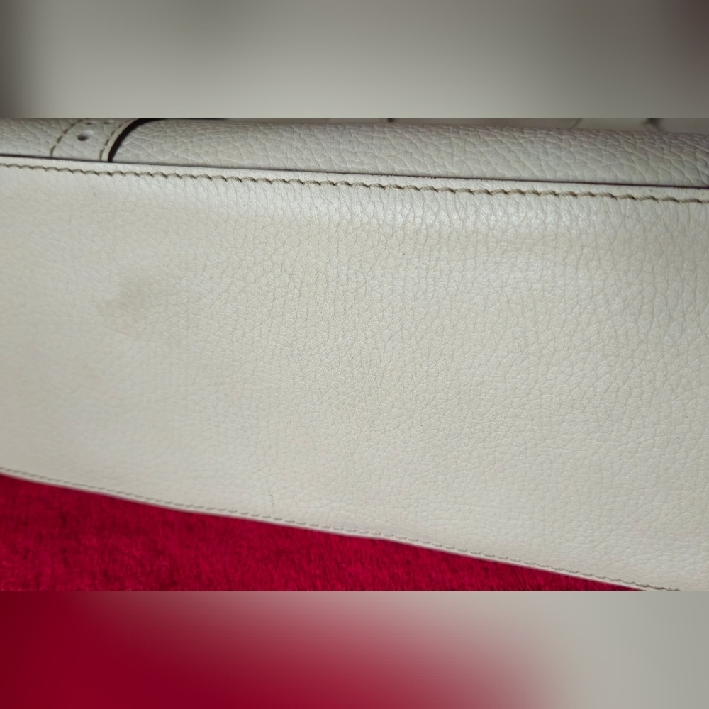 Dooney & Bourke Cream Leather Satchel - Picture 15 of 16
